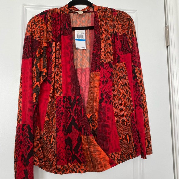 NWT Michael Kors red blaze top size XL - Picture 2 of 2